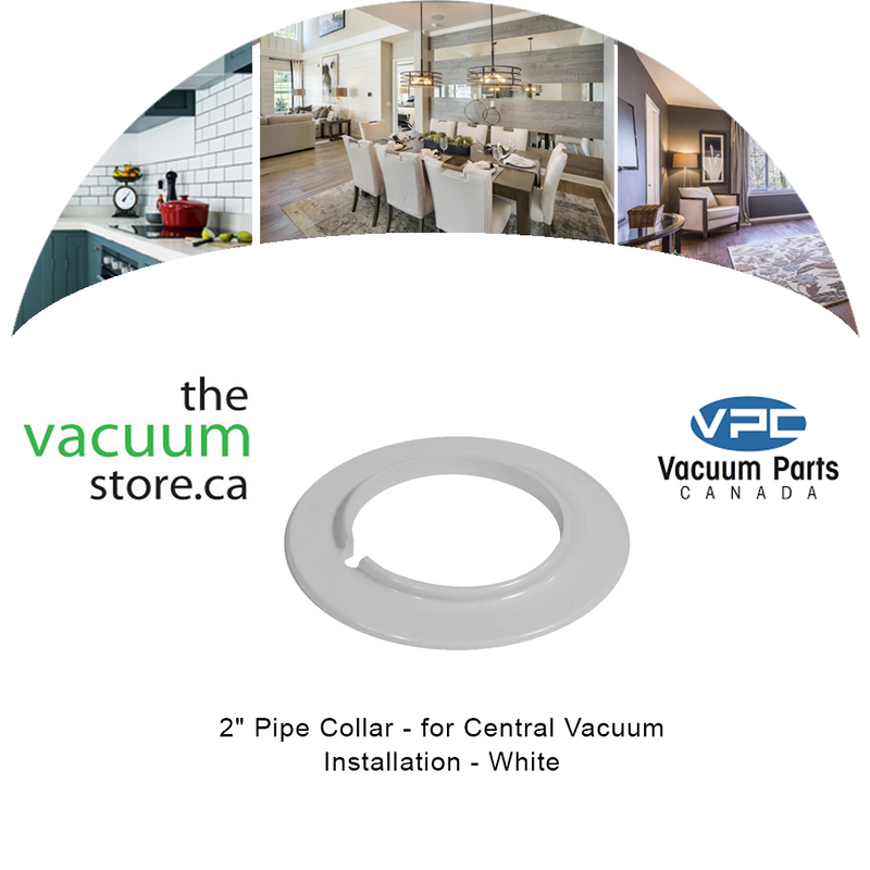 Load image into Gallery viewer, 2 inches  Pipe Collar - for Central Vacuum Installation - White

