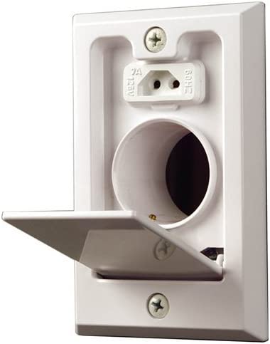 Square Door Direct Connect Super Valve - for Central Vacuum Installation - White