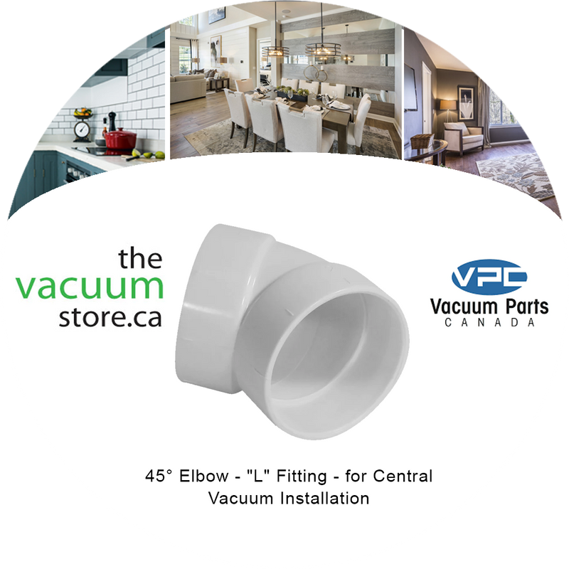 Load image into Gallery viewer, 45° Elbow - &#39;L&#39; Fitting - for Central Vacuum Installation
