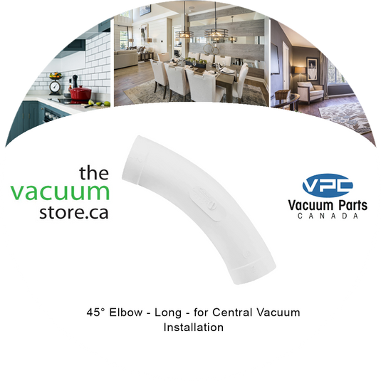 45° Elbow - Long - for Central Vacuum Installation