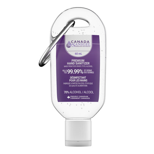 EZGARD Premium Hand Sanitizer Gel | 60 ml Carabiner, 70% Alcohol | From Food Grade Ethyl Alcohol