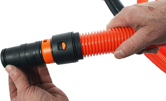 VPC Dust Collection Hose for Home and Shop Vacuums with Multi-Brand Power Tool Adapter Set Fittings | Orange