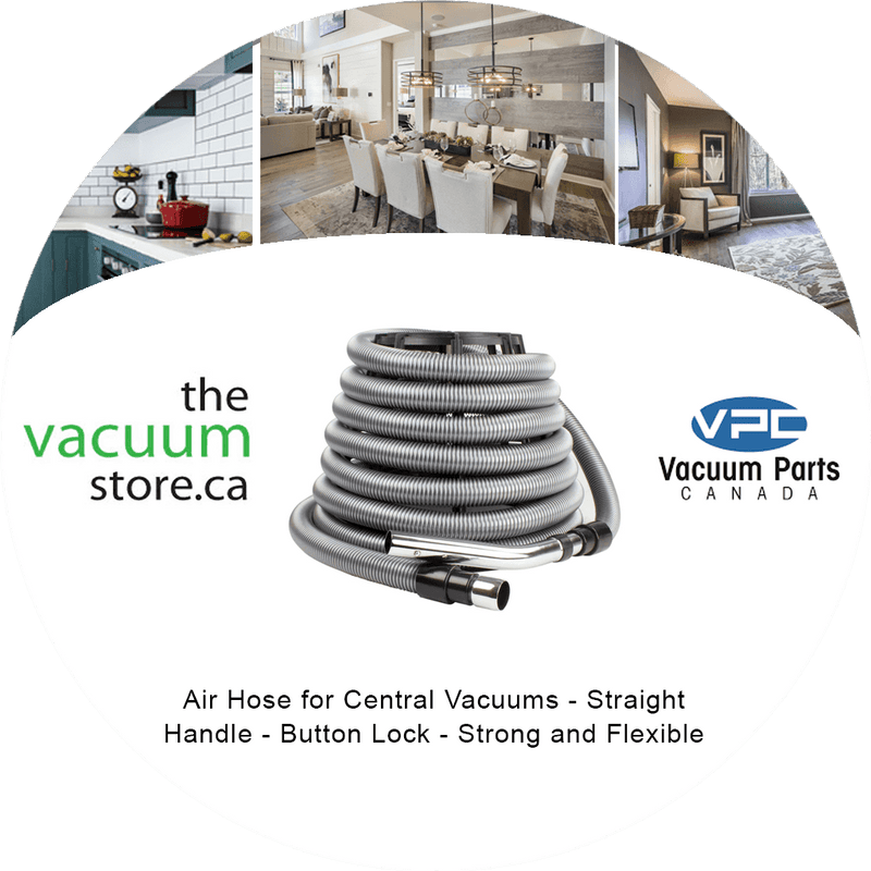 Load image into Gallery viewer, Air Hose for Central Vacuums - Straight Handle - Button Lock - Strong and Flexible
