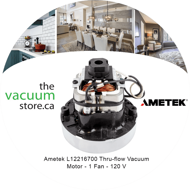 Load image into Gallery viewer, Ametek L12216700 Thru-flow Vacuum Motor - 1 Fan - 120 V
