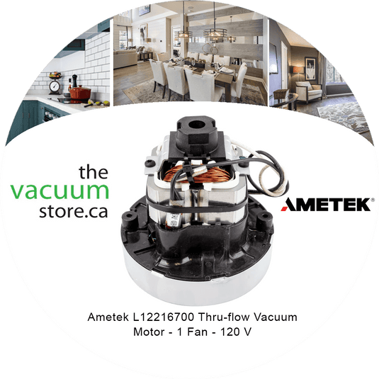Ametek L12216700 Thru-flow Vacuum Motor - 1 Fan - 120 V