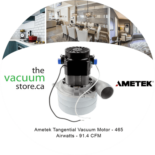 Ametek Tangential Vacuum Motor - 465 Airwatts - 91.4 CFM