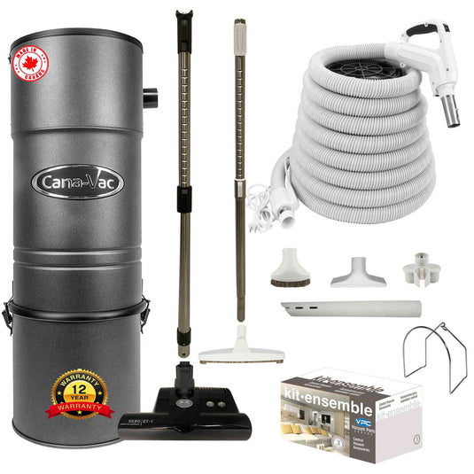 Aspirateur central CanaVac CV687 avec ensemble électrique haut de gamme
