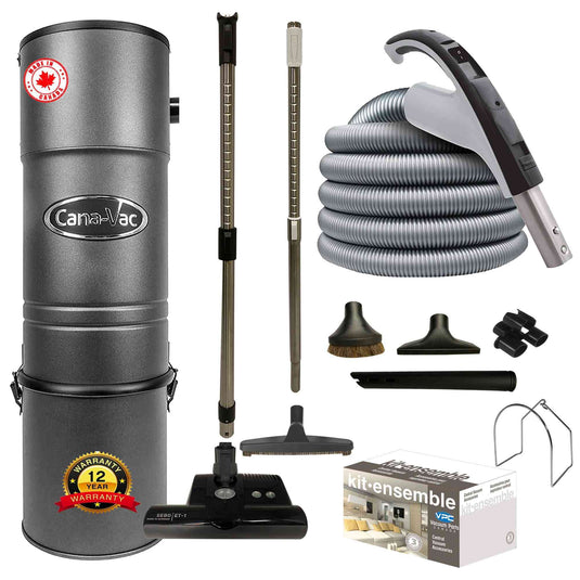 Aspirateur central CanaVac CV687 avec ensemble électrique haut de gamme