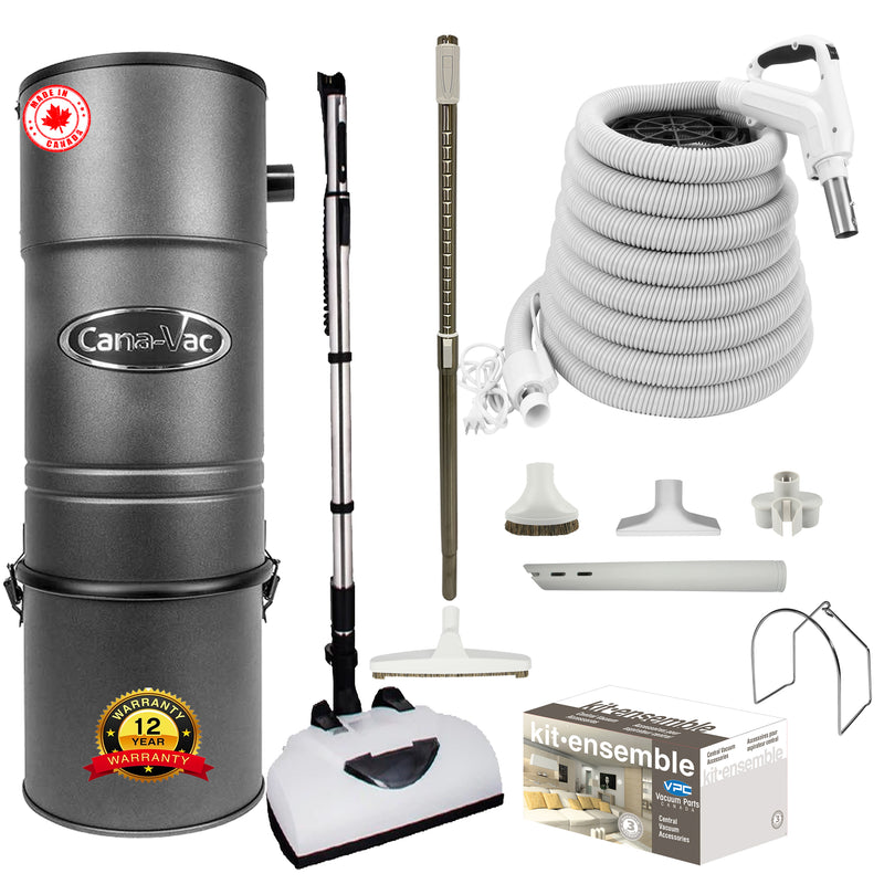 Load image into Gallery viewer, Cana-Vac CV687 Central Vacuum with Deluxe Electric Package (White)
