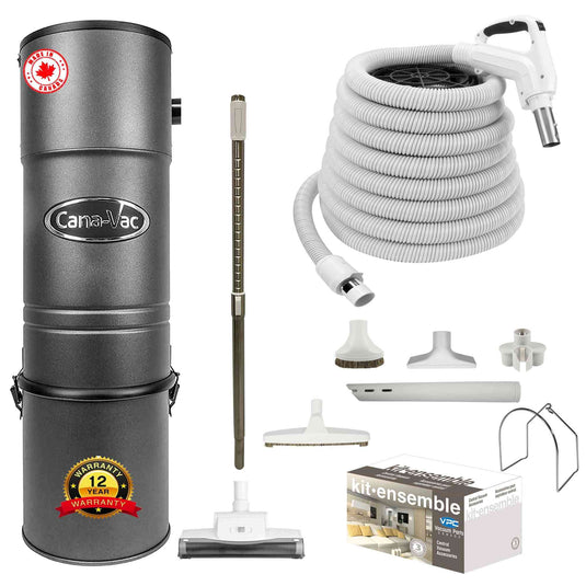 Cana-Vac CV687 Central Vacuum with Standard Air Package (White)