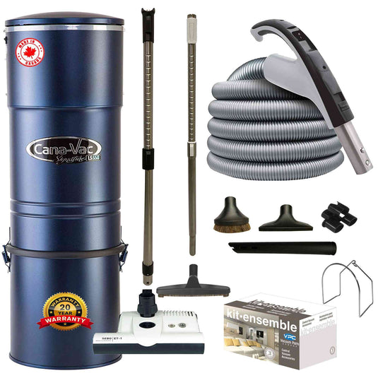 CanaVac ACAN590A Signature Series Central Vacuum with SEBO ET-1 Premium Electric Package