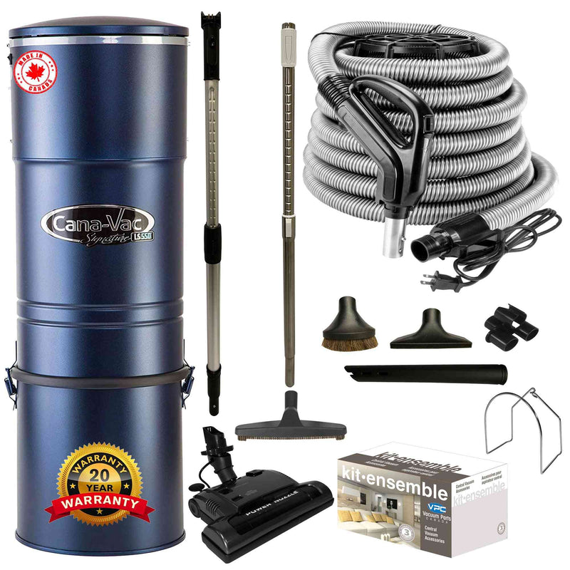 Load image into Gallery viewer, Cana-Vac LS590 Central Vacuum with Standard Electric Package (Black)
