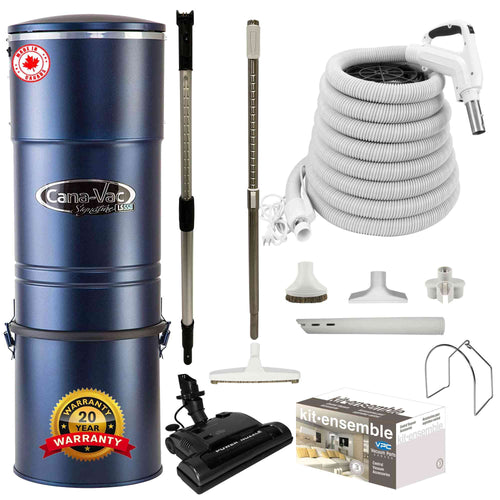 Cana-Vac LS590 Central Vacuum with Standard Electric Package (White)