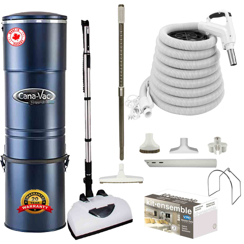 Load image into Gallery viewer, Cana-Vac LS690 Central Vacuum with Deluxe Electric Package (White)
