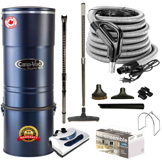 Cana-Vac XLS990 Central Vacuum with Basic Electric Package (Black)