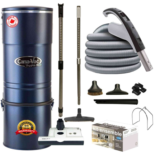 CanaVac XLS990 Central Vacuum with SEBO ET-1 Premium Electric Package