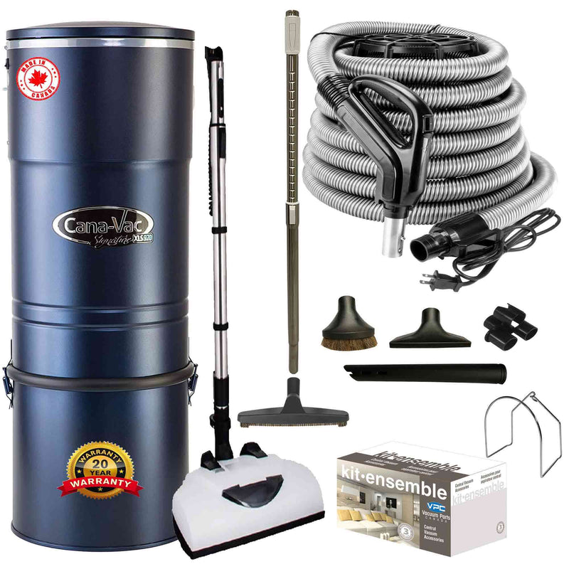 Load image into Gallery viewer, Cana-Vac XLS990 Central Vacuum with Deluxe Electric Package (Black)
