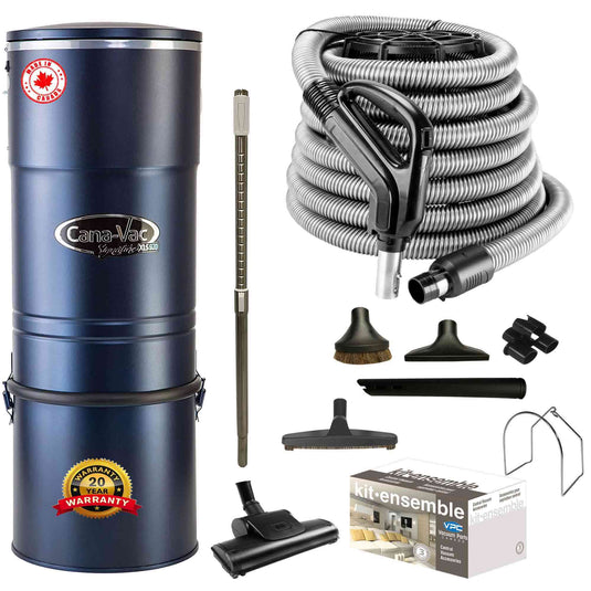 Cana-Vac XLS990 Central Vacuum with Standard Air Package (Black)