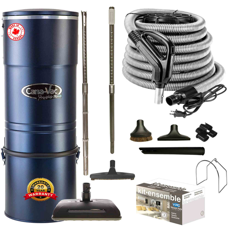 Load image into Gallery viewer, Cana-Vac XLS990 Central Vacuum with Ultra Electric Package (Black)
