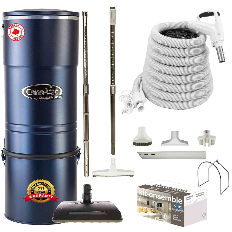 Load image into Gallery viewer, Cana-Vac XLS990 Central Vacuum with Ultra Electric Package (White)
