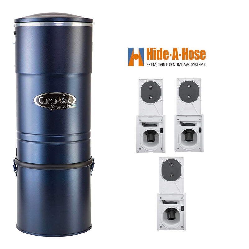 Load image into Gallery viewer, Cana-Vac XLS990 Central Vacuum with Hide-A-Hose Installation Kit (3 Valve)

