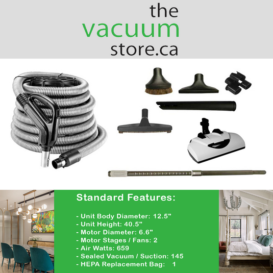 CanaVac CV687 Central Vacuum with Deluxe Electric Package