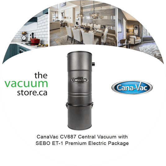 Aspirateur central CanaVac CV687 avec ensemble électrique haut de gamme