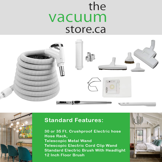 CanaVac CV700AP Compact Ethos Central Vacuum with Rug and Floor Accessory Package