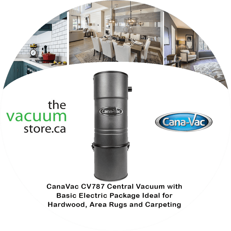 Load image into Gallery viewer, CanaVac CV787 Central Vacuum with Basic Electric Package | Ideal for Hardwood, Area Rugs and Carpeting
