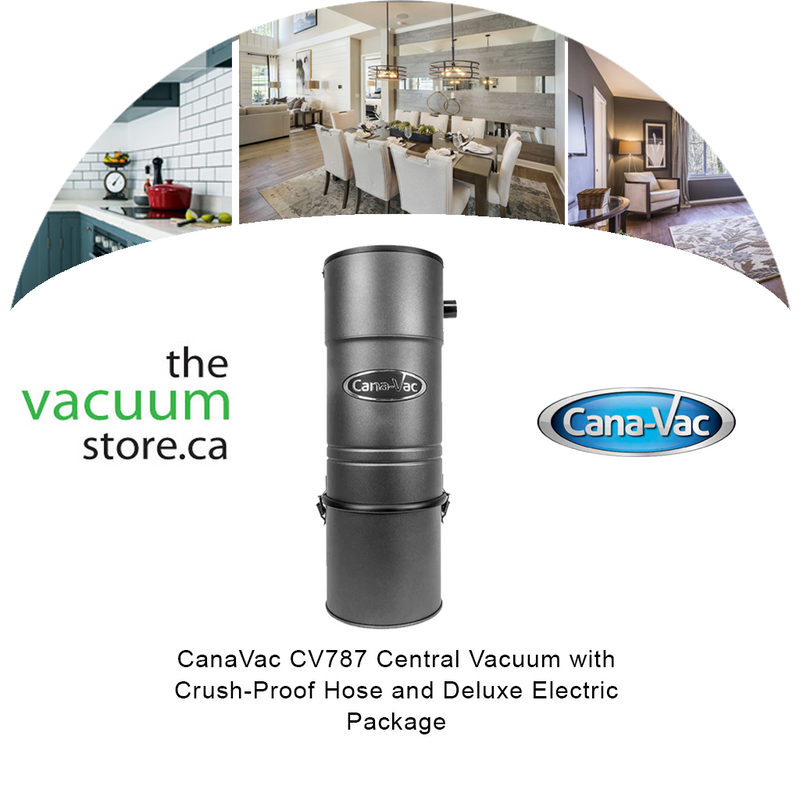 Load image into Gallery viewer, CanaVac CV787 Central Vacuum with Crush-Proof Hose and Deluxe Electric Package
