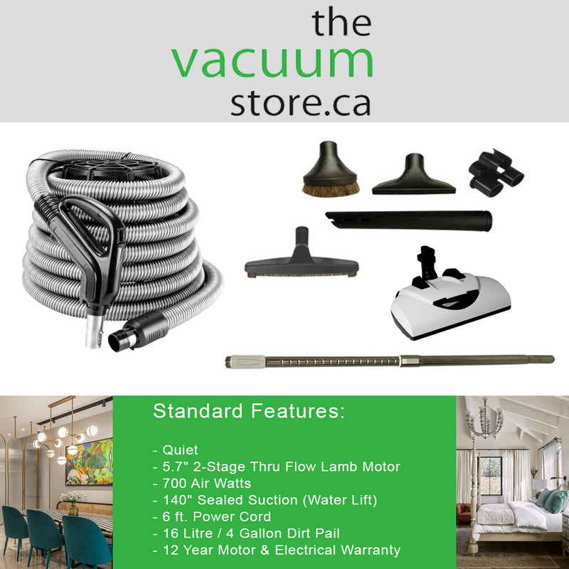 Load image into Gallery viewer, CanaVac CV787 Central Vacuum with Crush-Proof Hose and Deluxe Electric Package
