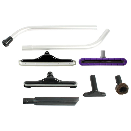 VPC Kit de nettoyage pour aspirateur commercial avec baguette en S en aluminium léger 2 pièces et ensemble d'outils complet