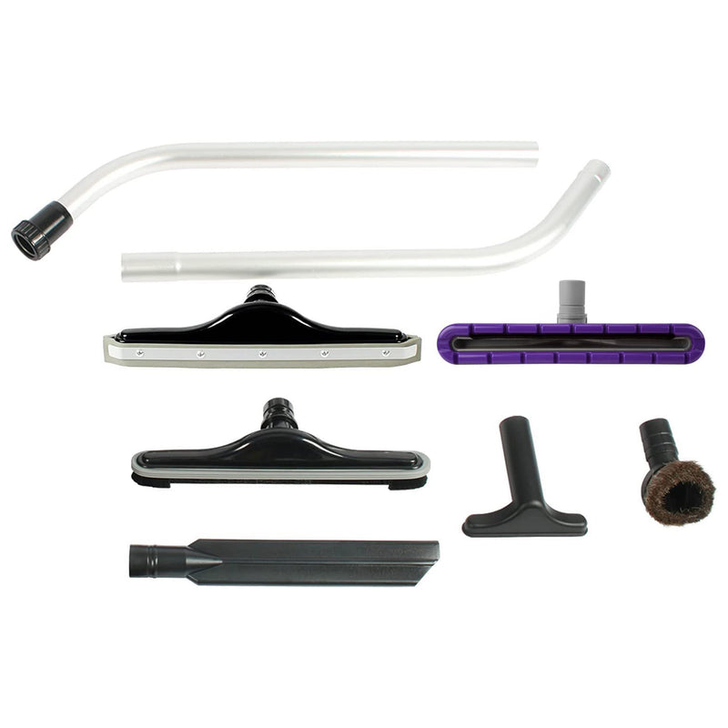 Chargez l&#39;image dans la visionneuse de la galerie, VPC Kit de nettoyage pour aspirateur commercial avec baguette en S en aluminium léger 2 pièces et ensemble d&#39;outils complet
