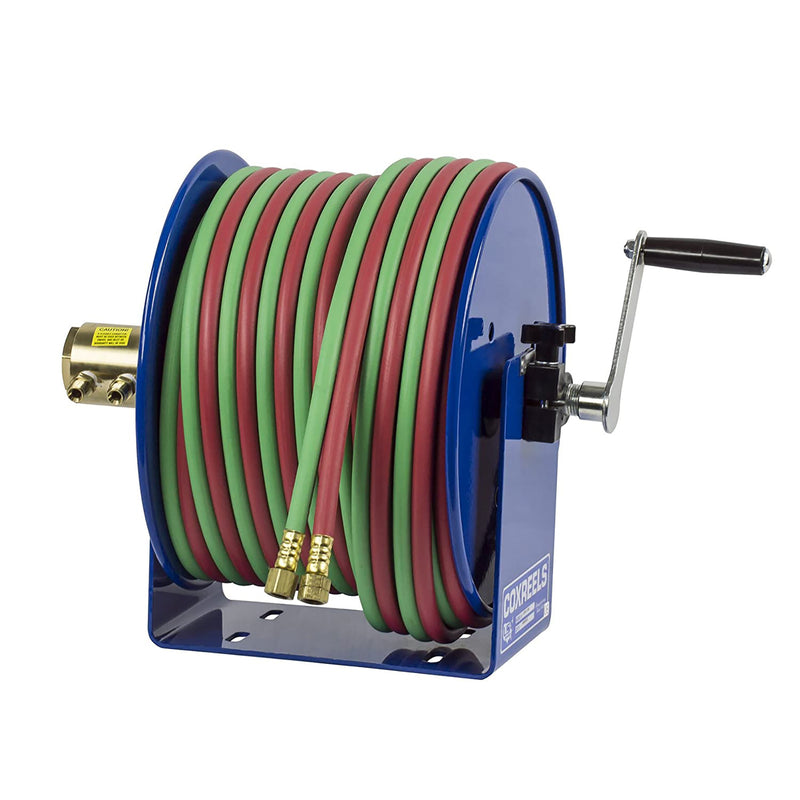 Load image into Gallery viewer, Coxreels 112W-1-100 Hand Crank Steel Welding Hose Reel | 1/4 inches   x 100 inches   | 200 PSI
