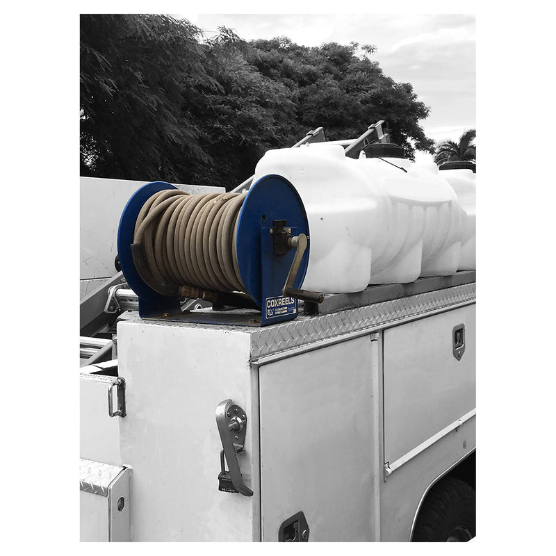 Load image into Gallery viewer, Coxreels 112-4-75 Compact Manual Crank Steel Hose Reel | 4,000 PSI | Holds 1/2 inches   x 75 inches   Length Hose
