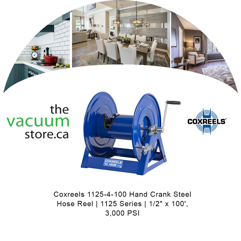 Coxreels 1125-4-100 Hand Crank Steel Hose Reel | 1125 Series | 1/2 inches x  100 inches , 3,000 PSI