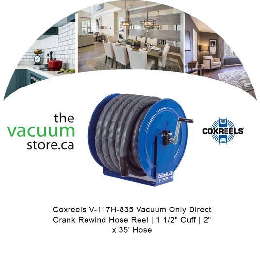 Coxreels V-117H-835 Vacuum Only Direct Crank Rewind Hose Reel