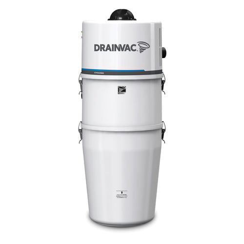 DrainVac DV1R15-CT Cyclonik Central Vacuum | Dual Motor 710 Air Watts with Cartridge Filter