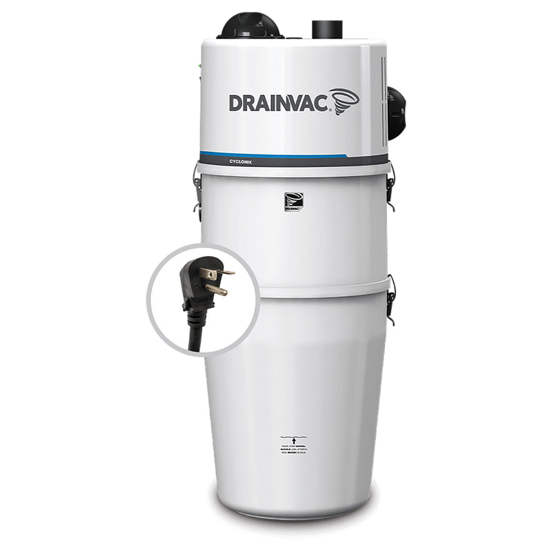 Load image into Gallery viewer, DrainVac DV1R15-CT Cyclonik Central Vacuum | Dual Motor 710 Air Watts with Cartridge Filter

