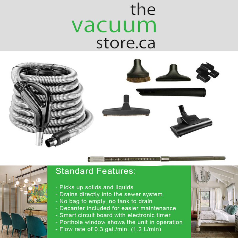 Load image into Gallery viewer, DrainVac DV2A310-CB Automatik Central Vacuum | Dual Motors 710 Air Watts with Decanter and Deluxe Air Package
