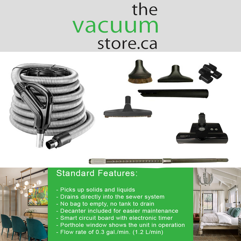 Load image into Gallery viewer, DrainVac DV2A310-CB Automatik Central Vacuum | Dual Motors 710 Air Watts with Decanter and SEBO ET-1 Electric Package
