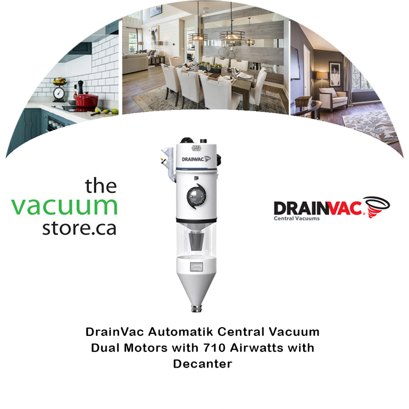 Load image into Gallery viewer, DrainVac DV2A310-CB Automatik Central Vacuum | Dual Motors with 710 Airwatts with Decanter
