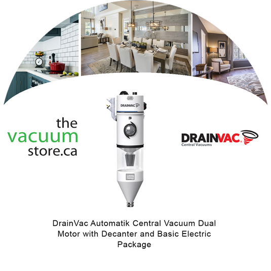 Aspirateur central DrainVac DV2A310-CB Automatik | Double moteur avec décanteur et ensemble électrique de base