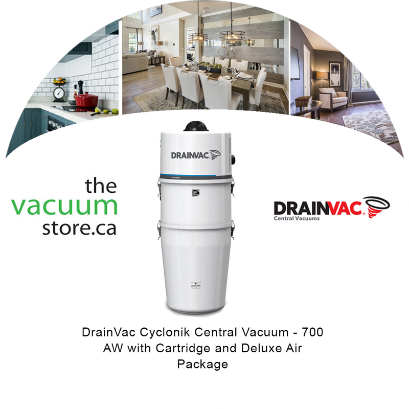 Load image into Gallery viewer, DrainVac Cyclonik DV1R12-CT Central Vacuum - 700 AW with Cartridge and Deluxe Air Package
