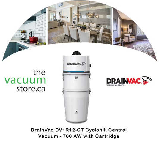 DrainVac DV1R12-CT Cyclonik Central Vacuum - 700 AW with Cartridge