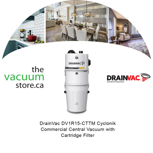 DrainVac DV1R15-CTTM Cyclonik Commercial Central Vacuum with Cartridge Filter