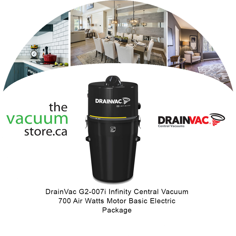 Load image into Gallery viewer, DrainVac G2-007i Infinity Central Vacuum | 700 Air Watts Motor | Basic Electric Package
