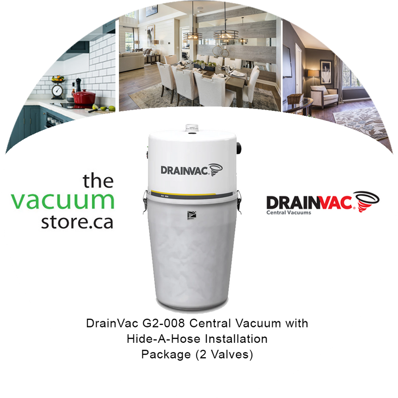 Load image into Gallery viewer, DrainVac G2-008 Central Vacuum with Hide-A-Hose Installation Package (2 Valves)
