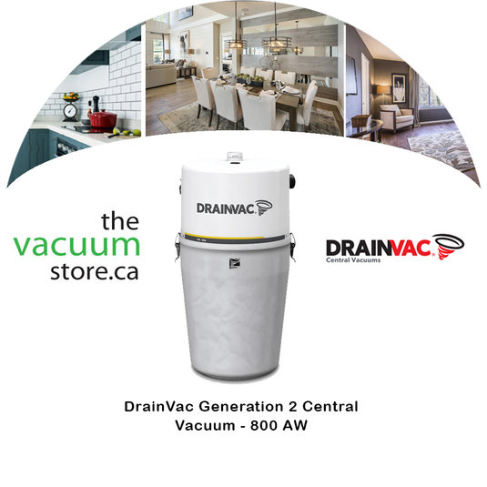 DrainVac G2-008 Generation 2 Central Vacuum - 800 Airwatts