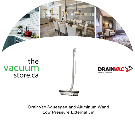 DrainVac Squeegee and Aluminum Wand | Low Pressure External Jet